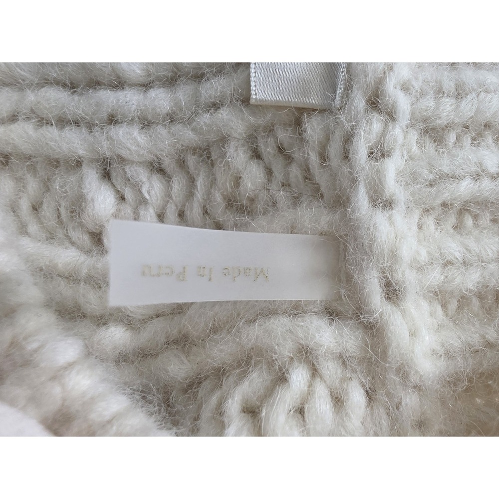 LoveShackFancy Parson Pullover cable-knit Alpaca sweater Bow Accent Size S - Picture 4 of 6
